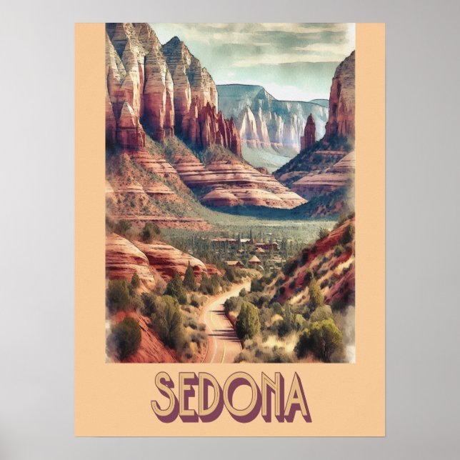 Sedona Arizona Vintage Poster (Framsidan)