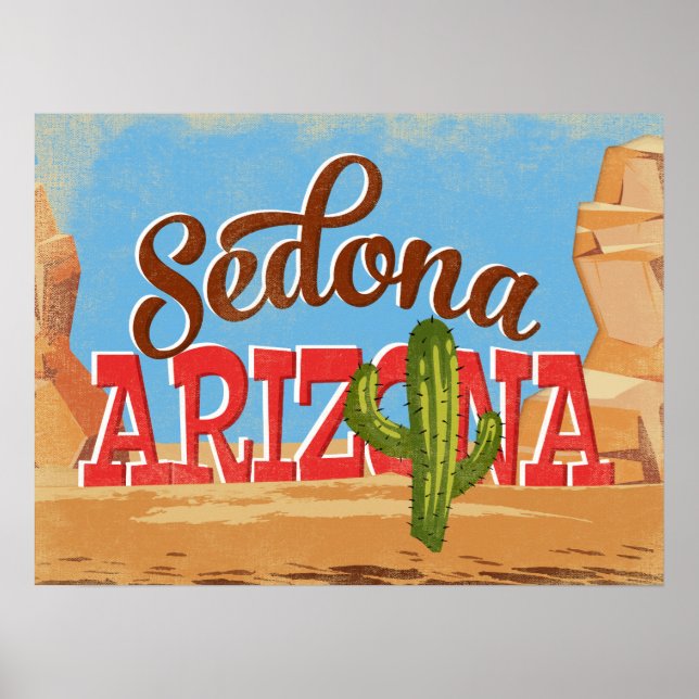 Sedona Arizona Vintage resor Poster (Framsidan)
