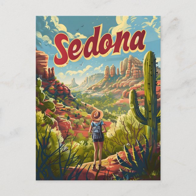 Sedona Arizona Vintage Vykort (Framsida)