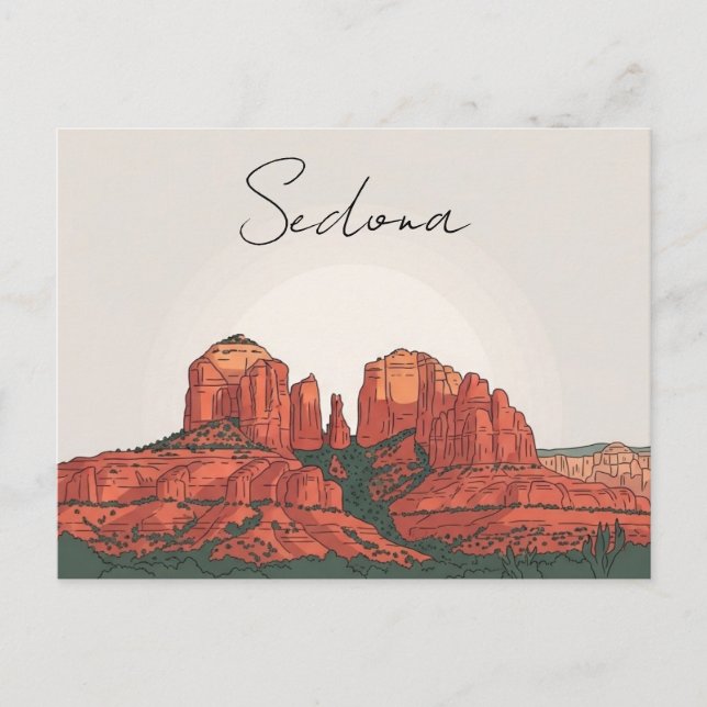 Sedona Arizona vykort (Framsida)