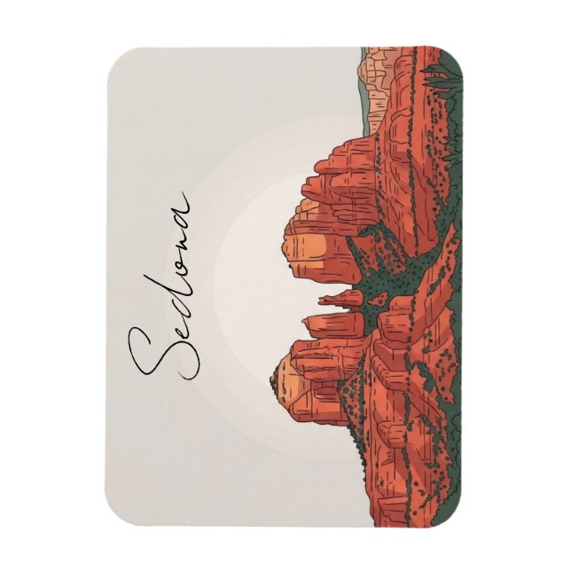 Sedona Arizona vykort Magnet (Vertikal)