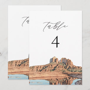 SEDONA Arizona Watercolor Bordsnummer Card