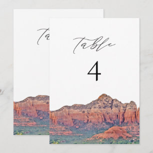 SEDONA Arizona Watercolor Bordsnummer Card