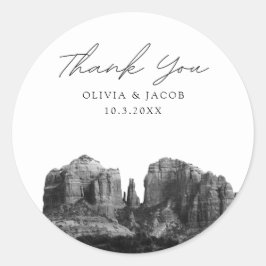 Sedona Arizona Wedding Favor Photo Tack Runt Klistermärke
