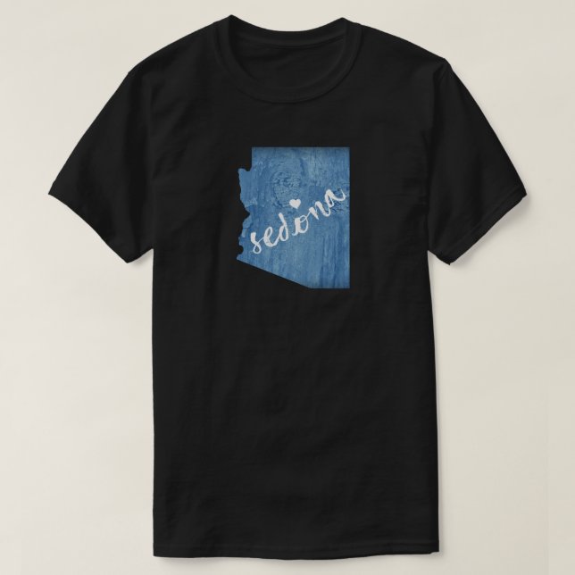 Sedona Arizona Wood Grain T Shirt (Design framsida)