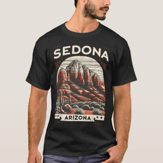 Sedona Az Vandring Utomhus Berg Sedona Usa Retr T Shirt