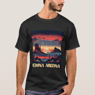 Sedona Az Vandring Utomhus Berg Sedona Usa Retr T Shirt