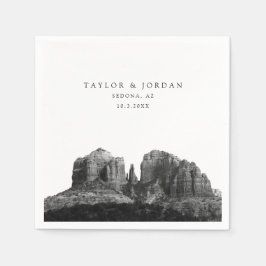 Sedona Bröllop Anpassningsbar Photo Cocktail Napki Pappersservett