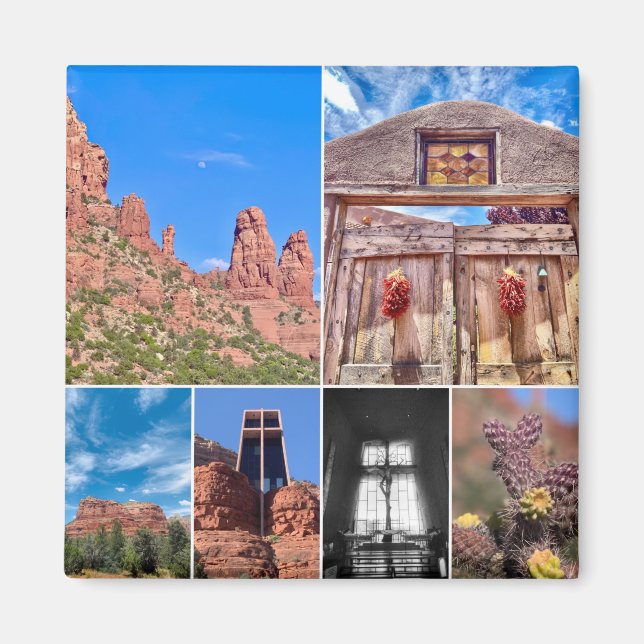 Sedona Cactus Desert Scenes Magnet (Framsidan)