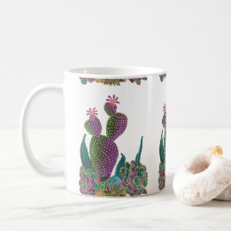 Sedona Cactus Flower Tiled design Mug Kaffemugg