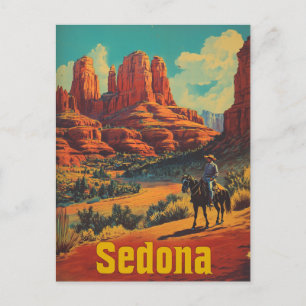 Sedona Cowboy vintage Vykort