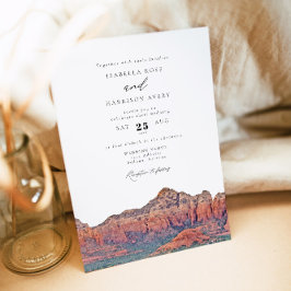 SEDONA Destination Skyline Boho Photo Bröllop Inbjudningar