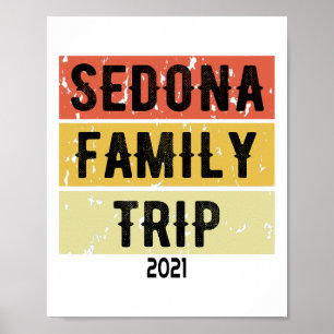 Sedona Family Resa 2021 Roligt Matching Arizona Va Poster