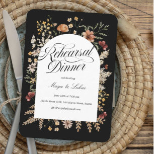 Sedona Garden Arched Rehearsal Dinner Call Inbjudningar
