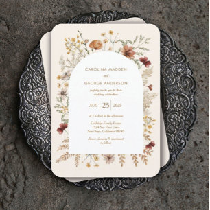 Sedona Garden Arched Wedding bjudande Inbjudningar
