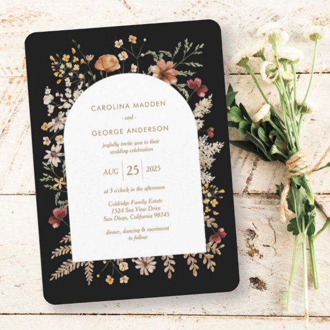 Sedona Garden Arched Wedding bjudande Inbjudningar (Skapare uppladdad)