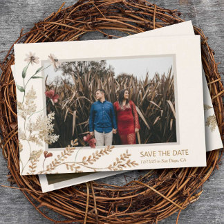 Sedona Garden Flat Save Date Card Spara Datumet