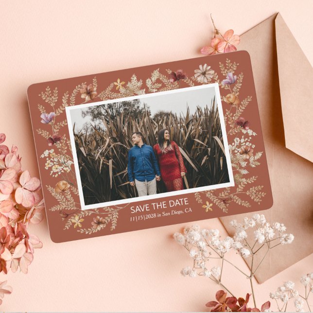 Sedona Garden Flat Save Date Card Spara Datumet (Skapare uppladdad)