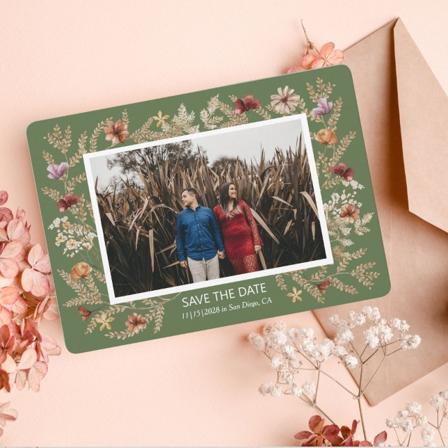 Sedona Garden Flat Save Date Card Spara Datumet (Skapare uppladdad)