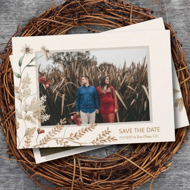 Sedona Garden Flat Save Date Card Spara Datumet (Skapare uppladdad)