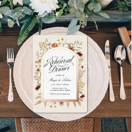Sedona Garden Rehearsal Dinner Foil-inbjudan