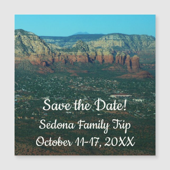 Sedona och Coffee Pot Rock från ovan (Framsida)