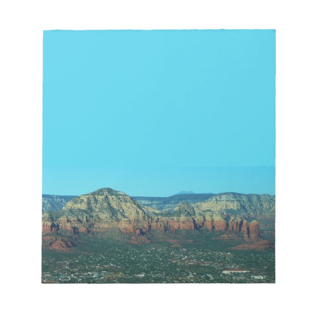 Sedona och Coffee Pot Rock från ovan Anteckningsblock (Framsida)