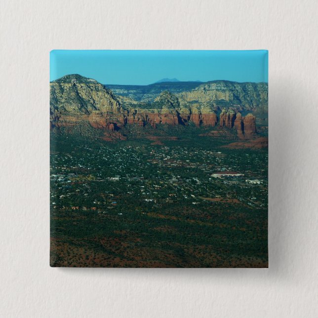 Sedona och Coffee Pot Rock från ovan Knapp (Framsida)