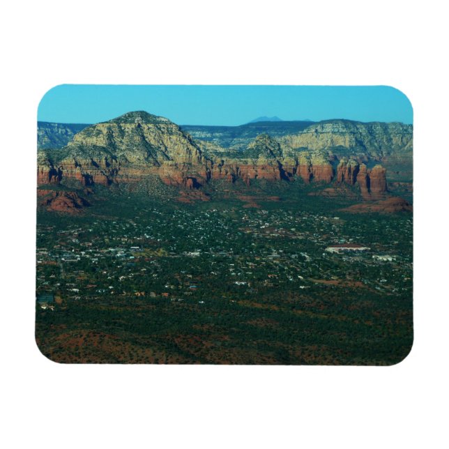 Sedona och Coffee Pot Rock från ovan Magnet (Horisontell)