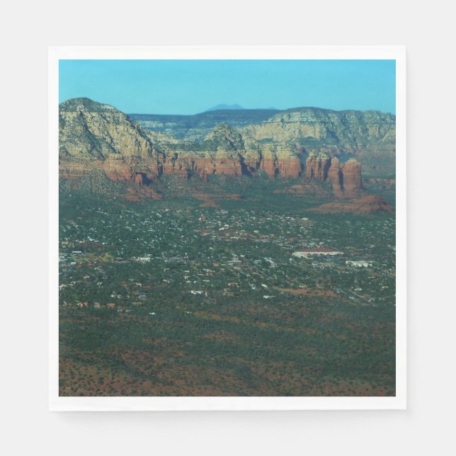 Sedona och Coffee Pot Rock från ovan Pappersservett (Framsidan)