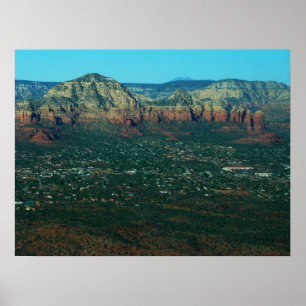 Sedona och Coffee Pot Rock från ovan Poster