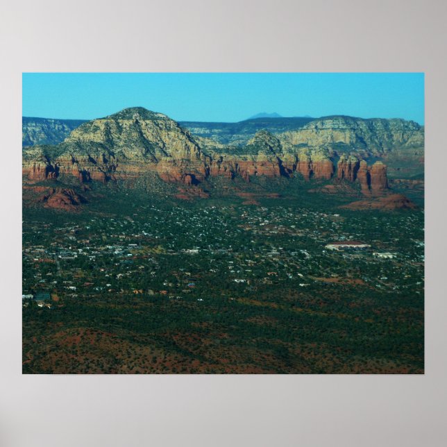 Sedona och Coffee Pot Rock från ovan Poster (Framsidan)