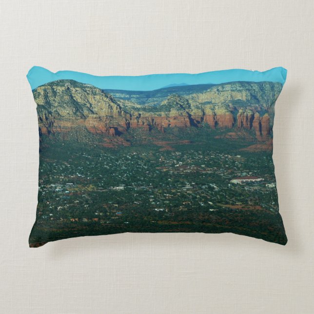 Sedona och Coffee Pot Rock från ovan Prydnadskudde (Framsidan)