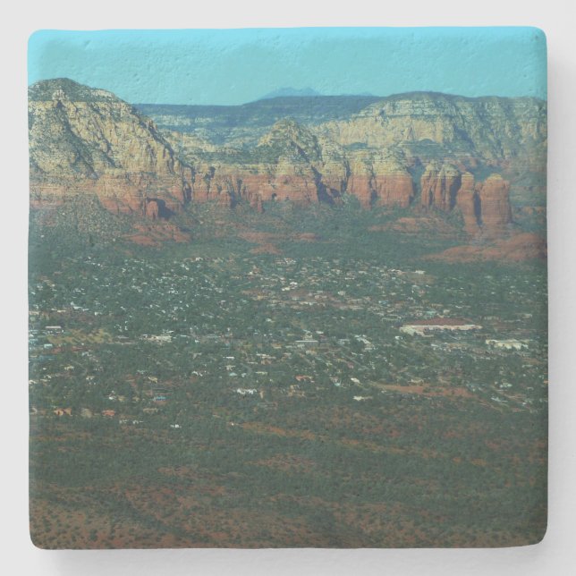 Sedona och Coffee Pot Rock från ovan Stenunderlägg (Framsidan)