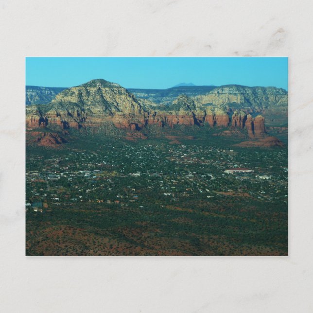 Sedona och Coffee Pot Rock från ovan Vykort (Framsida)