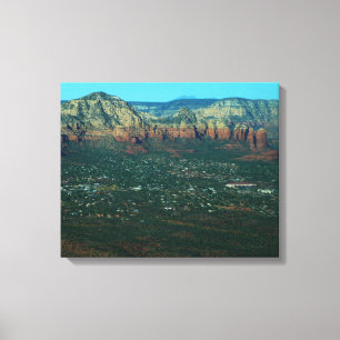 Sedona och Coffee Pot Sten från ovan Canvastryck