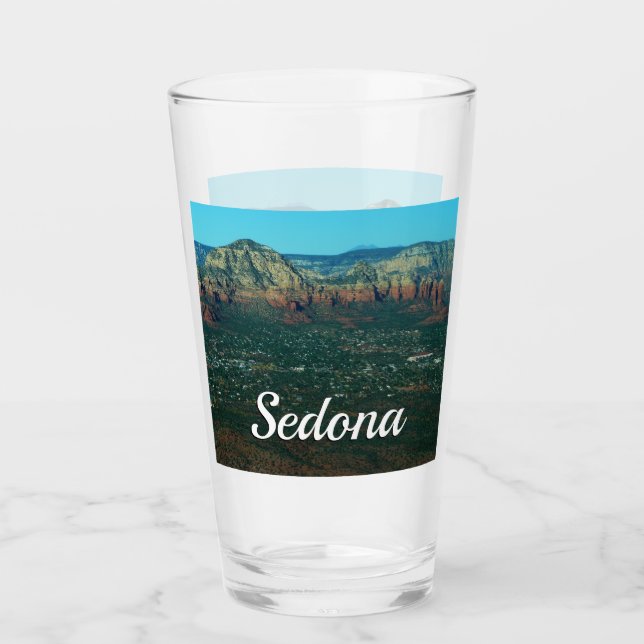 Sedona och Coffee Pot Sten från ovan Glaskopp (Framsida)