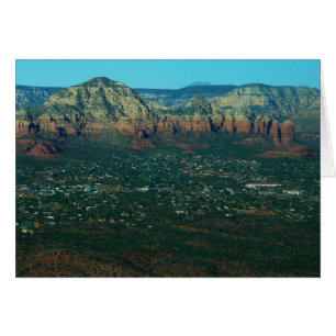 Sedona och Coffee Pot Sten från ovan Hälsningskort