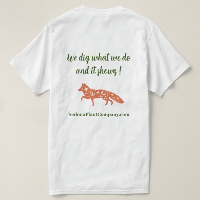 Sedona Plant Company Fox T-shirt (Design baksida)