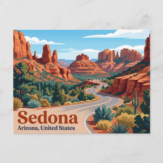 Sedona Red Rock Loop Road Arizona Vykort (Framsida)