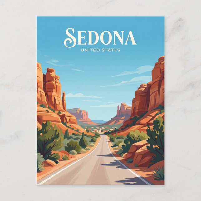 Sedona Red Rock Loop Road Arizona Vykort (Framsida)