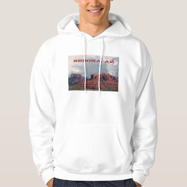 Sedona röd stenHoodie Tröja Med Luva (Framsida)