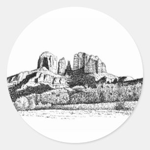 Sedona Runt Klistermärke