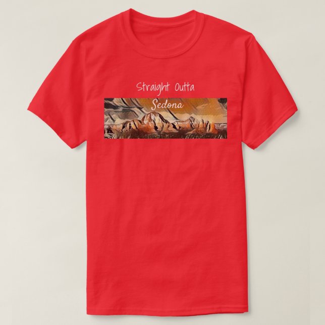 Sedona Skyline Red Sten Älskare Art T Shirt (Design framsida)