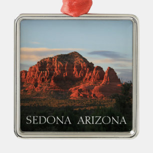 Sedona solnedgång julgransprydnad metall