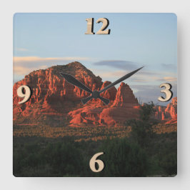 Sedona Sunset Fyrkantig Klocka