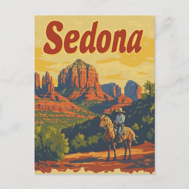 Sedona vintage vykort (Framsida)