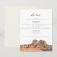 SEDONA Watercolor Desert Arizona Information Card