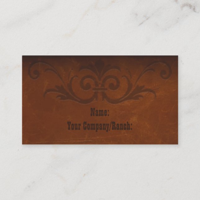 Sedona western visitkort (Framsida)