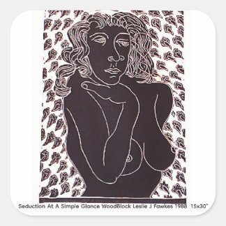 Seduction At A Simple Glance 7.6cm stickers Fyrkantigt Klistermärke